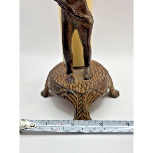 Vintage Cast Iron Cherub Angel Candle Holder - Picture 11 of 14